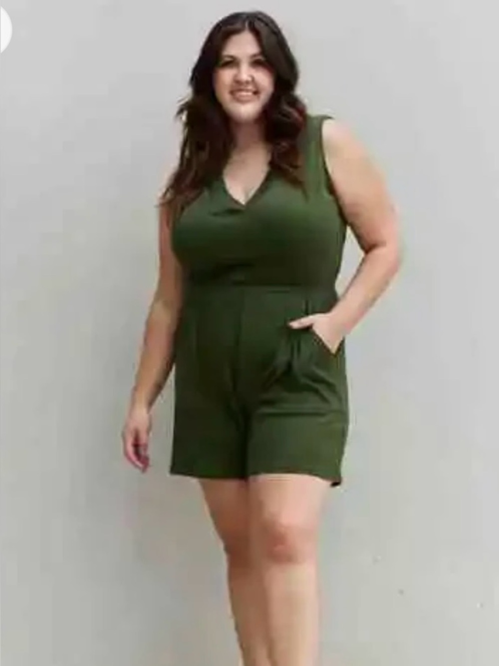 Zenana Outfitters Olive Green Knit Top. PTP 22. Lots of stretch, never worn!